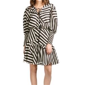 Sachin & Babi Samarah Directional Stripe Long Sleeve Dress S